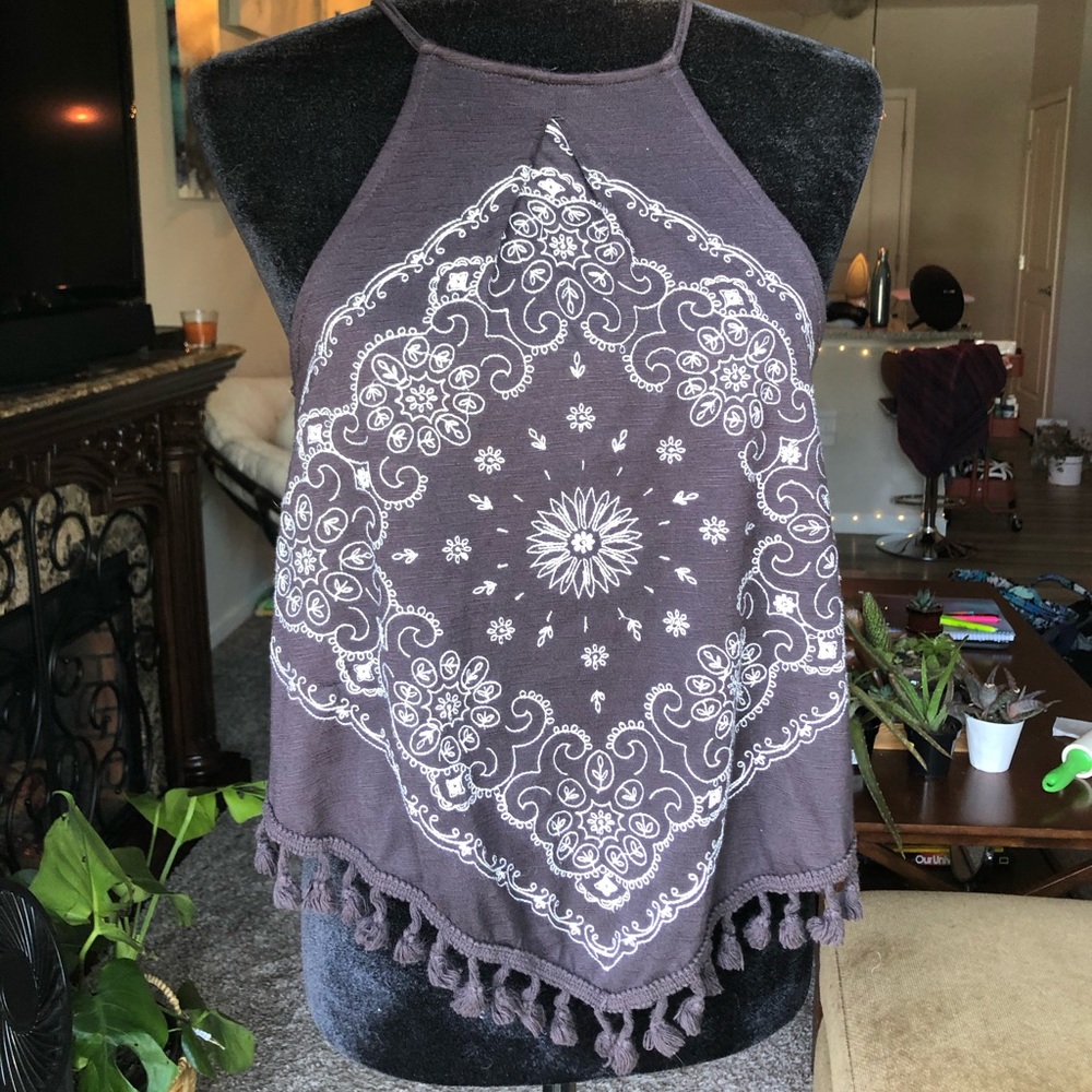 Altard State High-Neck Tank w/ Tassel Detailing